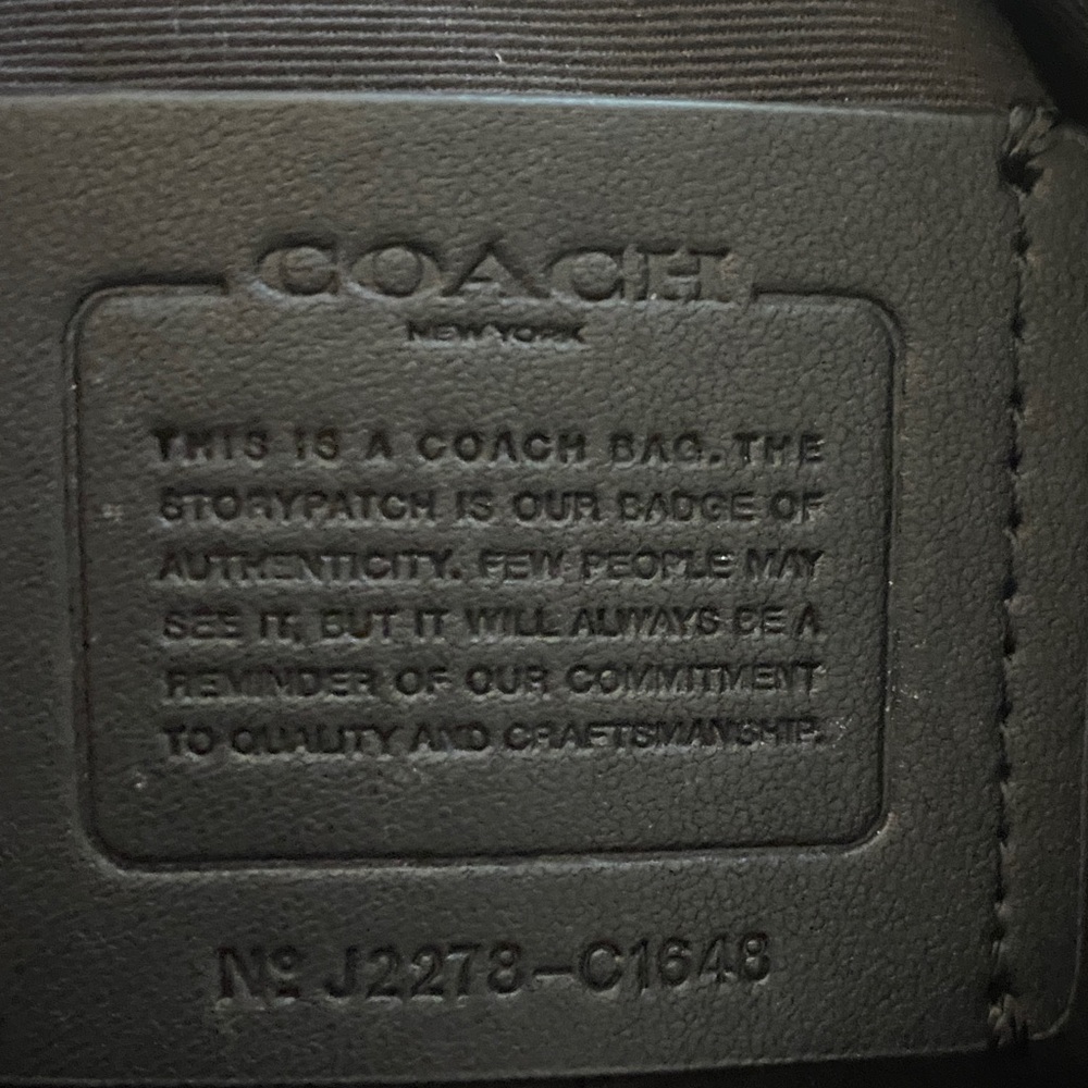 Coach Black Pebbled Leather Shoulder Bag - Picture 6 of 10